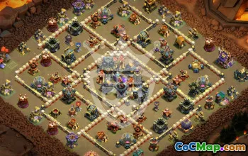 town hall 17, trophy/war base layout #47251