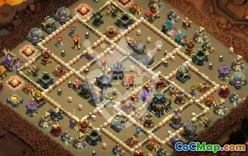 town hall 17, trophy/war base layout #47258