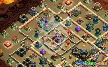town hall 17, trophy/war base layout #47270