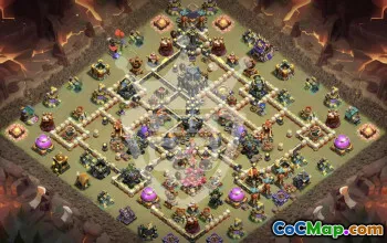 town hall 17, trophy/war base layout #47283