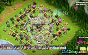 town hall 17, trophy/war base layout #47289