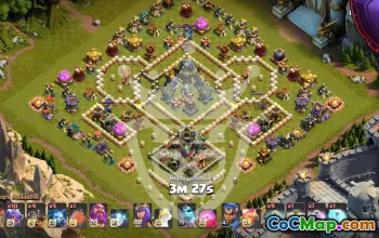 town hall 17, trophy/war base layout #47291