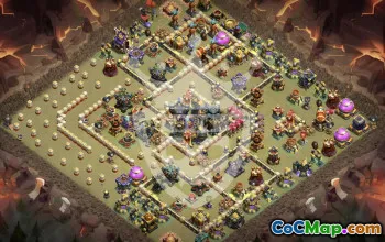 town hall 17, trophy/war base layout #47296