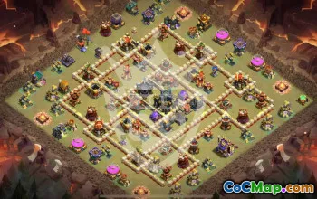 town hall 17, trophy/war base layout #47312