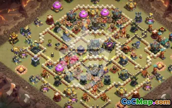 Top TH17 Base Layout Copy & Map for Clash of Clans #47327