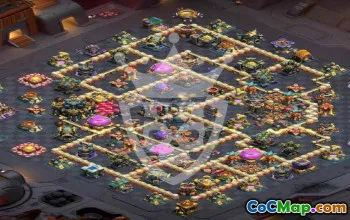 town hall 17, trophy/war base layout #47334