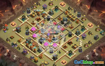 town hall 17, trophy/war base layout #47361