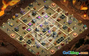 town hall 17, trophy/war base layout #47365