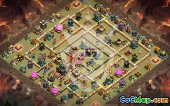 town hall 17, trophy/war base layout #47371