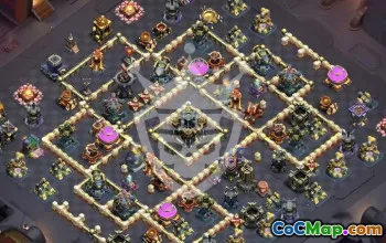 town hall 17, trophy/war base layout #47379