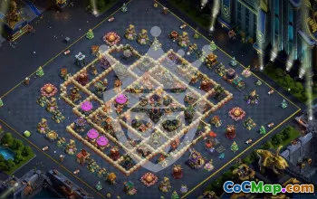 town hall 17, trophy/war base layout #47396