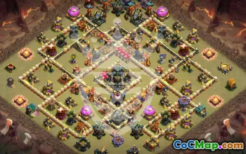 town hall 17, trophy/war base layout #47422