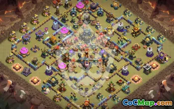 town hall 17, trophy/war base layout #47432