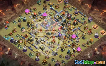 town hall 17, trophy/war base layout #47436