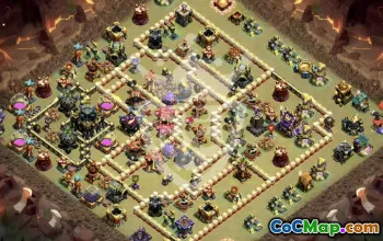 town hall 17, trophy/war base layout #47463