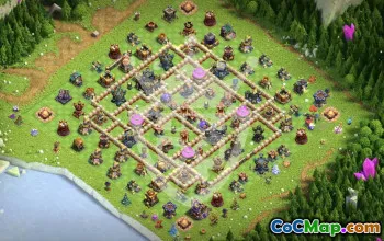 town hall 17, trophy/war base layout #47483