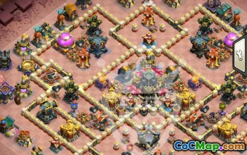 town hall 17, trophy/war base layout #47511