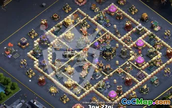 town hall 17, trophy/war base layout #47517