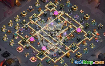 town hall 17, trophy/war base layout #47528