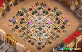 town hall 17, trophy/war base layout #47567