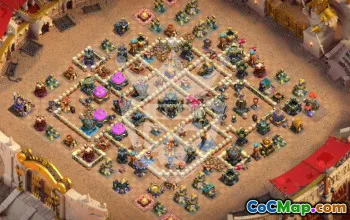 town hall 17, trophy/war base layout #47568