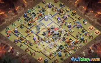 town hall 17, trophy/war base layout #47577