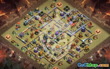 town hall 17, trophy/war base layout #47581
