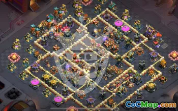 town hall 17, trophy/war base layout #47596