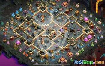 town hall 17, trophy/war base layout #47633