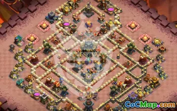 town hall 17, trophy/war base layout #47661