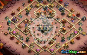 town hall 17, trophy/war base layout #47663