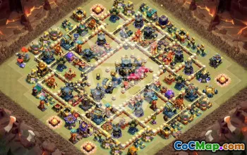 town hall 17, trophy/war base layout #47690