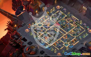 town hall 17, trophy/war base layout #47704