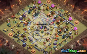 town hall 17, trophy/war base layout #47705