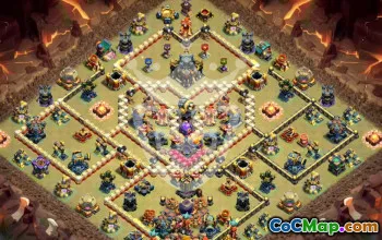town hall 17, trophy/war base layout #47722