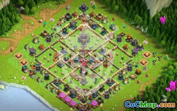 town hall 17, trophy/war base layout #47730