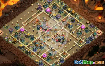 town hall 17, trophy/war base layout #47760