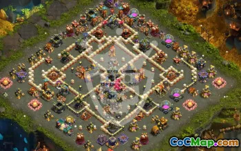 town hall 17, trophy/war base layout #47773