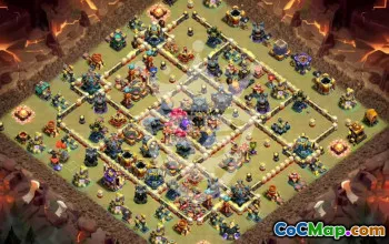 town hall 17, trophy/war base layout #47776