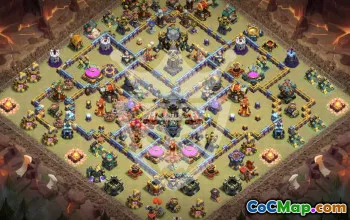 town hall 17, trophy/war base layout #47814