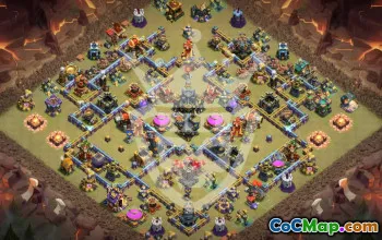 town hall 17, trophy/war base layout #47816