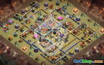town hall 17, trophy/war base layout #47817