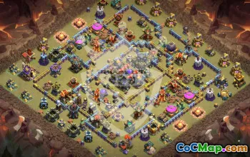 town hall 17, trophy/war base layout #47818