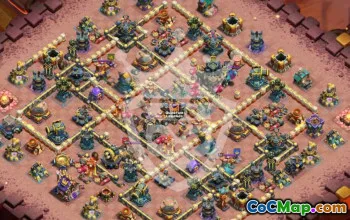town hall 17, trophy/war base layout #47829