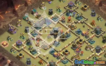 town hall 17, trophy/war base layout #47841