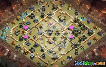 Top Copy Base Layout for Clash of Clans TH17 #47851