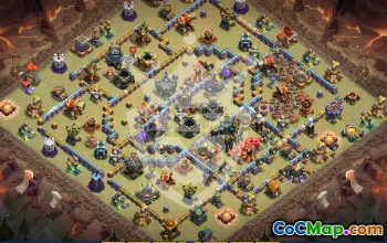 town hall 17, trophy/war base layout #47877