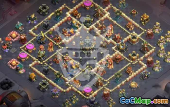 town hall 17, trophy/war base layout #47895