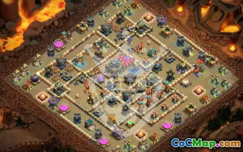 town hall 17, trophy/war base layout #47908