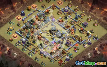 town hall 17, trophy/war base layout #47921